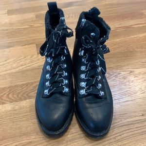 Rebecca Minkoff Black Leather Combat boots
